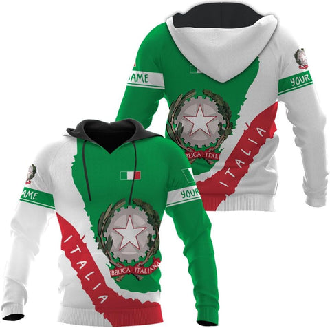 Ligthuy Personalized Name Italy Shirt 3D, Custom Italian Shirt Flag for Men and Women, Italia Shirt Soccer Unisex Size