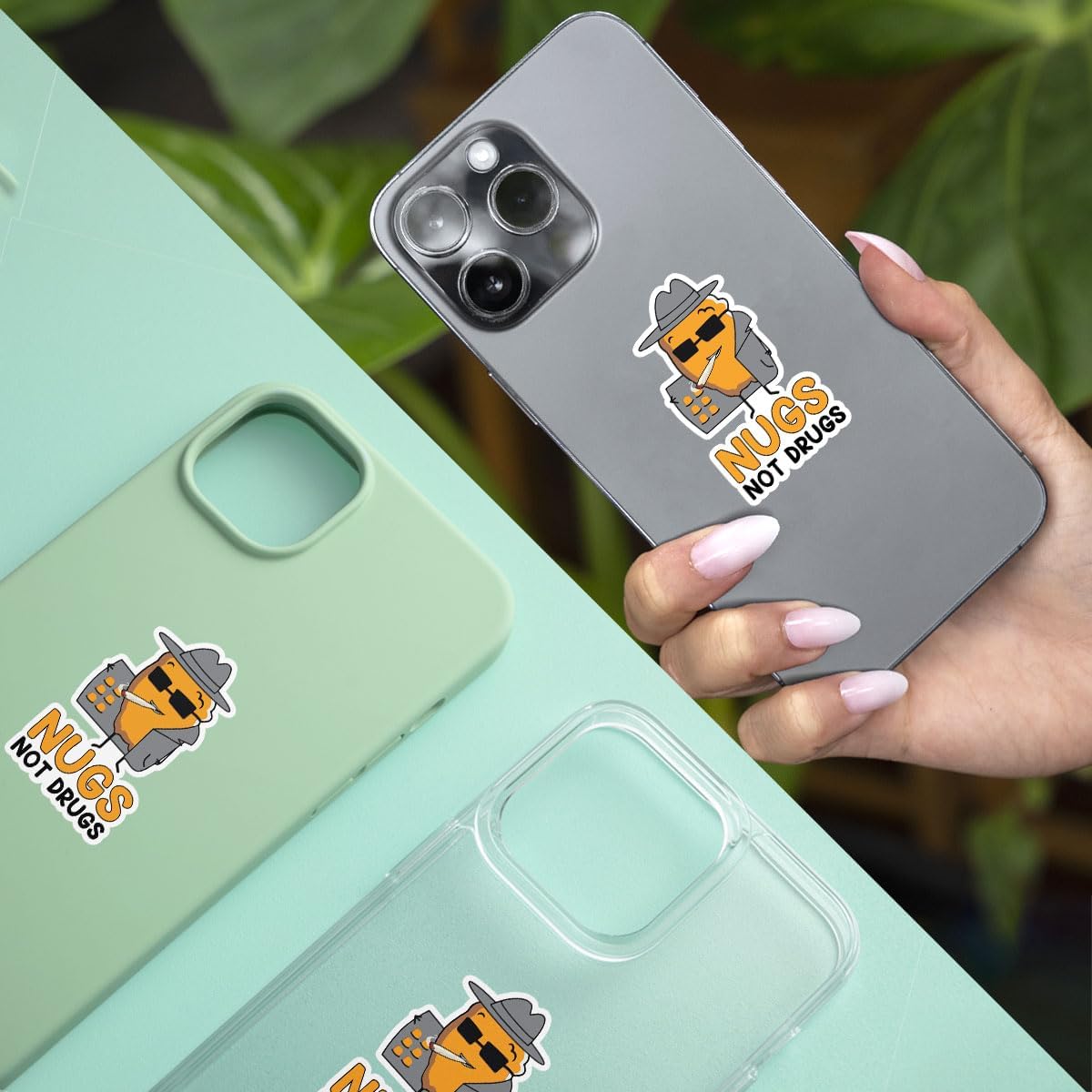 3 Pcs Nugs not Drugs Sticker, Funny Nugs Not Drugs Chicken Nugget Dealer Stickers Chicken Nuggets Sticker Nugs not Drugs Bumper Decal, nug not Drugs Stickers for Laptop Bottle Phone Car Helmet 3"x3"