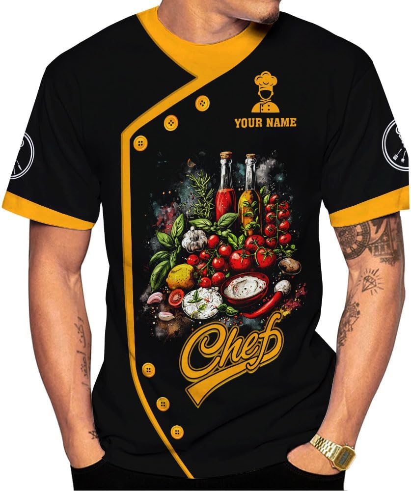 Custom Personalized 3D Chef Shirt Gifts for Lover