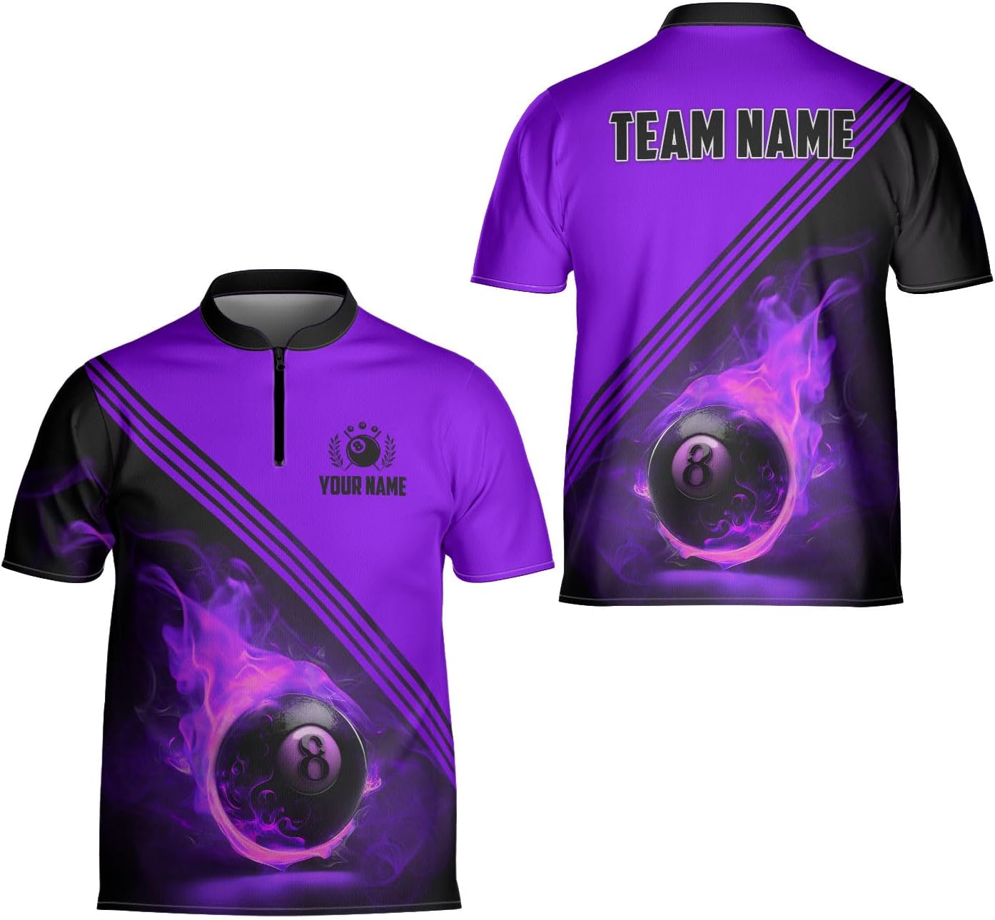 Ligthuy Personalized Billiard Jersey 3D, 8 Ball Shirt, Billiards Shirts for Men, Billiard Gifts for Men and Women S-5XL