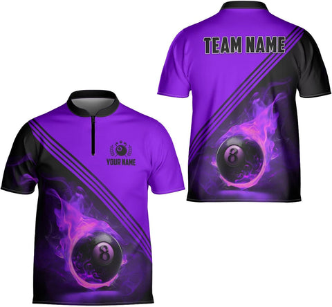Ligthuy Personalized Billiard Jersey 3D, 8 Ball Shirt, Billiards Shirts for Men, Billiard Gifts for Men and Women S-5XL
