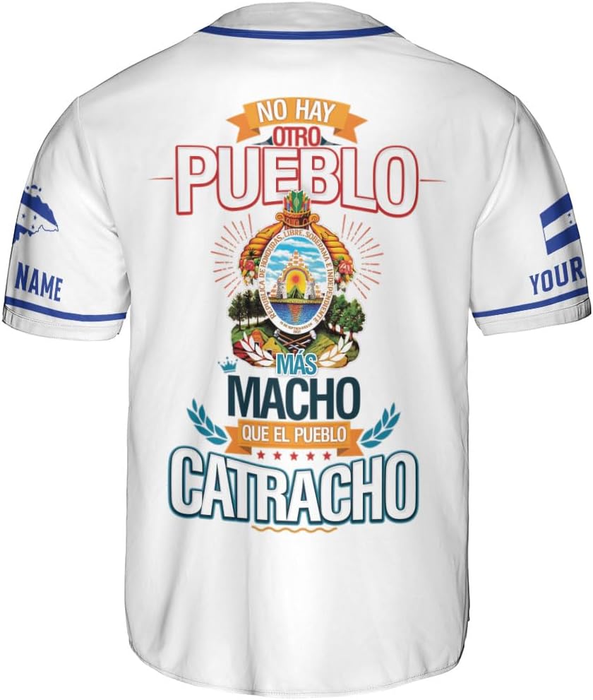 AOVL Personalized Honduras Baseball Jersey Shirt, Honduras Jersey for Men and Women, Jersey Honduras, Camisa Honduras Hombre