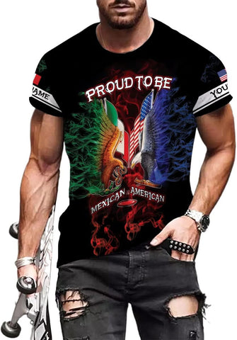 Paniprints Personalized Name Mexican Shirts for Men, Customized Mexico Shirts for Men, Mexico Shirts for Women Mexico Flag