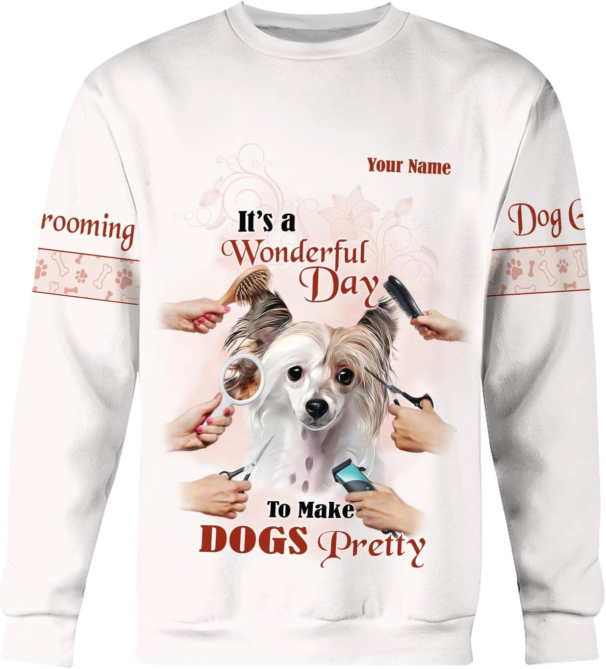 Mostprints Personalized Name Dog Groomer Shirt 3D, Funny Dog Groomer Apparel Shirts, Dog Groomer Gifts for Men and Women