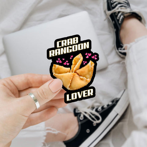 (3pcs) Crab Rangoon Lover Sticker, Crab Food Sticker Carb Sticker, Sticker Die-Cut Waterproof Vinyl Sticker for Laptop Water Bottle Phone Window Helmet