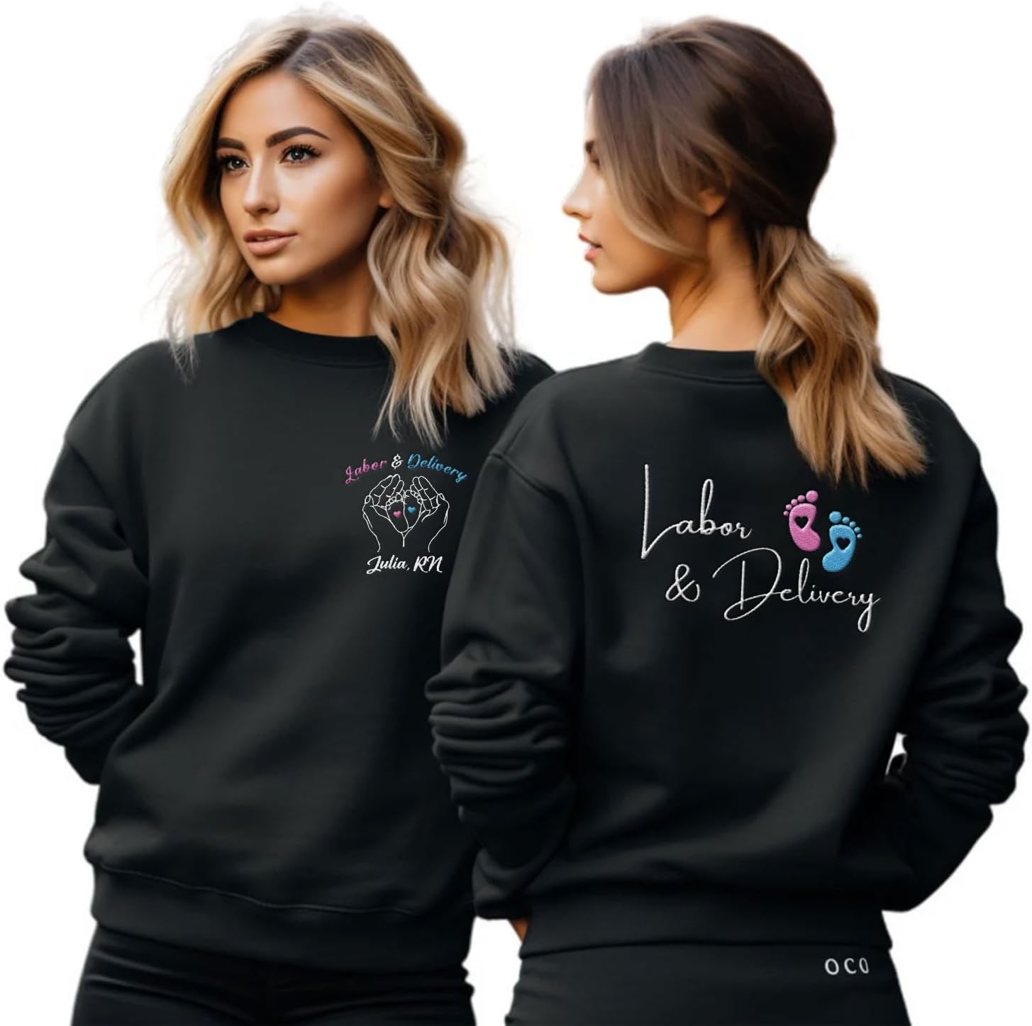 Leeprints L&D Sweatshirt, Personalized LD Shirt, Nurse Appreciation Gift