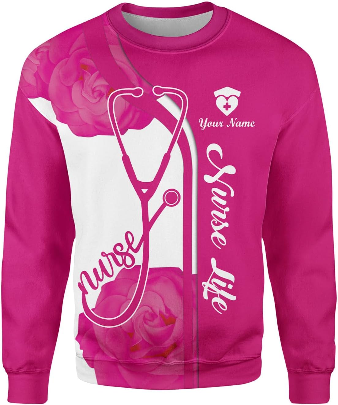 Woseprints Personalized Name 3D Nurse Shirts, Emergency Nurse T-Shirt Gifts