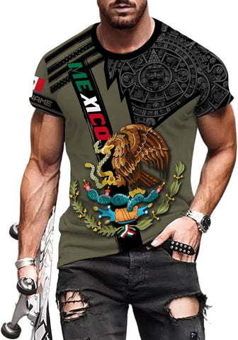 Mostefy Personalized Name Mexican Shirts for Men 3D, Customized Mexico Shirts for Men, Mexico Shirts for Women Mexico Shirt