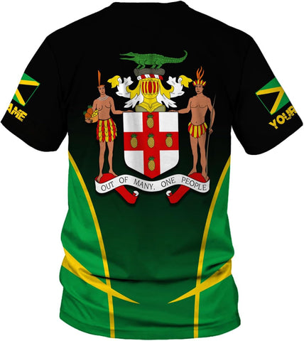 MoonArt Personalized Jamaica Shirt Custom Jamaica Flag Lion Hoodie for Men and Women, Jamaican Pride T-Shirt, Jamaicana