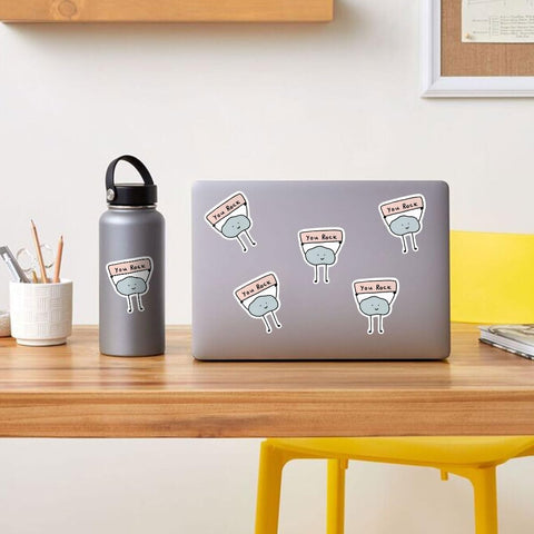 (3pcs) You Rock Sticker, Funny You Rock Sticker, You Rock Meme Motivation Sticker, Sticker Die-Cut Waterproof Vinyl Sticker for Laptop Water Bottle Phone Window Helmet