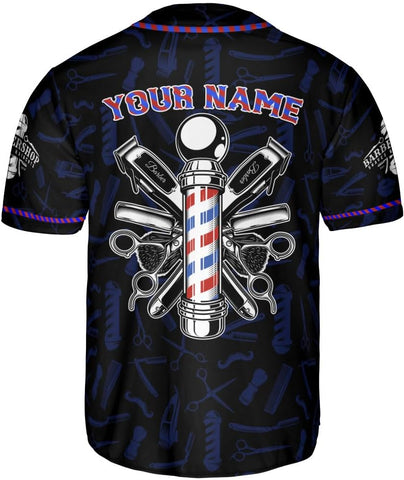 AOVL Personalized Barber Baseball Jersey Barber Shop Shirt Barber Gift Men Barber Professional Baseball Jerseys Hair Stylist