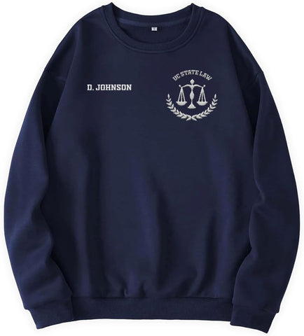 Suseaz Embroidered Lawyer Sweatshirt, Lawyers Tshirt, Law Student Shirt, Law School Graduate Gift For Attorney Sweatshirt Tee
