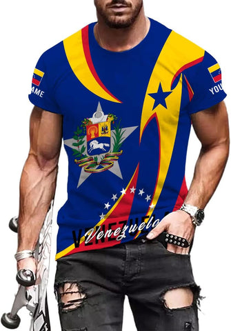 Royal Fight Personalized Coat of Arms Shirt with Venezuela Flag - Pride Shirts for Men & Women