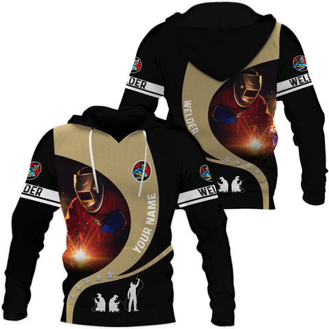 Mostprints Personalized Name Welding Shirt 3D, Custom Welding Shirts Gift, Welding Shirts, Welder Shirt for Men and Women