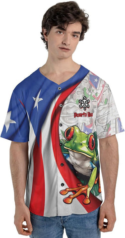 Personalized Puerto Rico Baseball Shirt,Customized Team Name Puerto Rican Baseball Jersey for Men,Women S-5XL