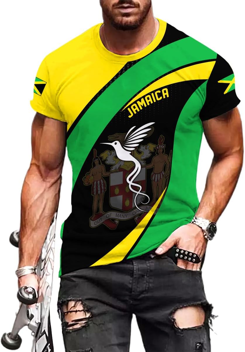 MoonArt Personalized Jamaica Shirt Custom Jamaica Flag Lion Hoodie for Men and Women, Jamaican Pride T-Shirt, Jamaicana