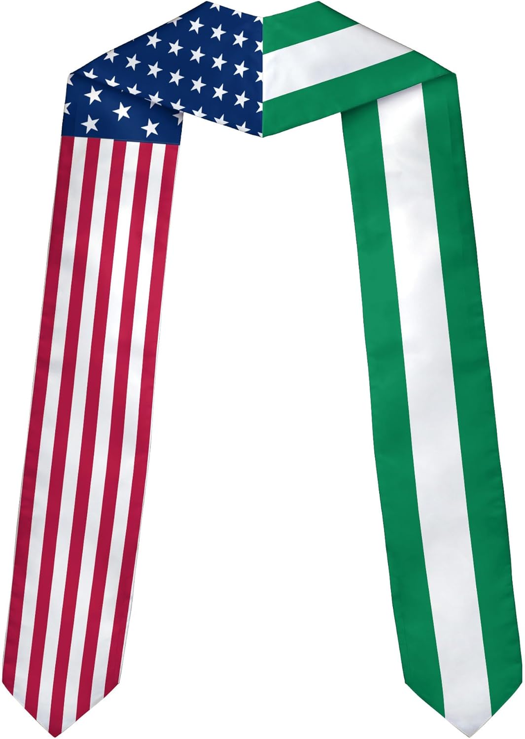 Pretyprints Custom Nigerian Graduation Sash Nigeria Graduation Stole Personalized Nigerian American Flag Graduation Sash 2025