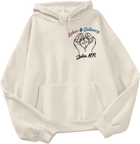 Leeprints L&D Sweatshirt, Personalized LD Shirt, Nurse Appreciation Gift