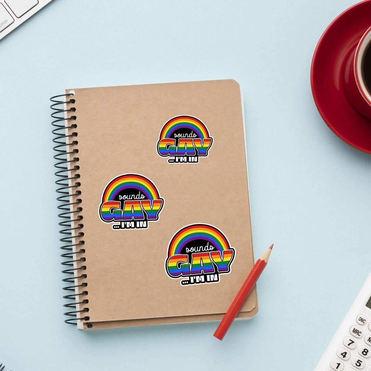 3Pcs Sounds Gay I'm in Sticker Funny LGBTQ Rainbow Flag Sticker Inclusion Matters Gay Pride Love Equality Rights Stickers Sounds Gay Im in LGBT Decal for Laptop Bottle Phone Car Hard Hat 3"x3"