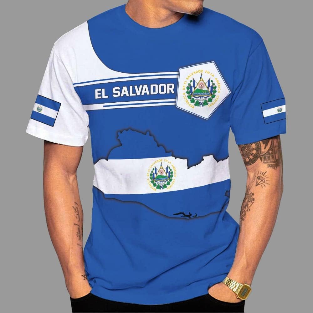 Personalized El Salvador Shirt Custom Camiseta de El Salvador Flag Shirt Men, Women Salvadorans Pride El Salvadoreña Gift