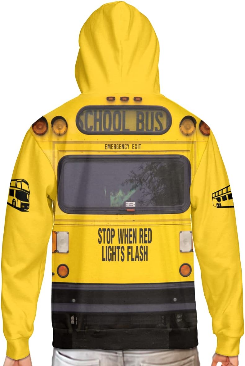 mostprints Personalized School Bus Driver Hoodie Yellow Bus Driver Hoodies School Bus Driver Sweaters Shirts Men & Women