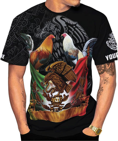 AOVL Personalized Rooster shirts 3D Rooster Mexican Shirts for Men Rooster Mexico Shirt Rooster Shirt for Men Women S-5XL