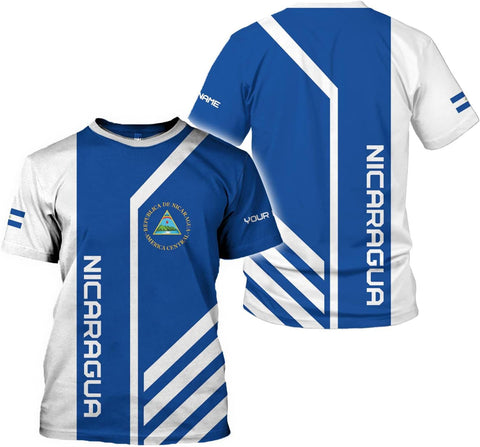 Personalized Nicaragua Shirt Custom Nicaragua Flag Lion Shirt for Men & Women Nicaraguan Camisas T-Shirt, Nicaragua Tshirt