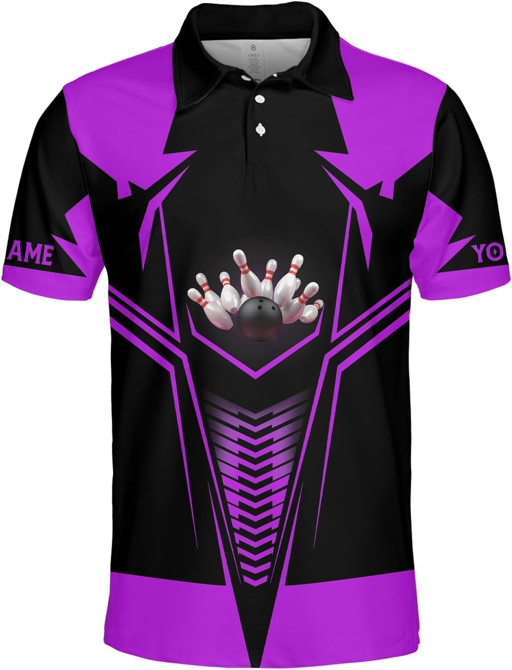 PAgree Personalized Name Bowling Polo for Men and Women 3D, Bowling Polo Shirts for Team Bowling, Bowling Tshirt Gift