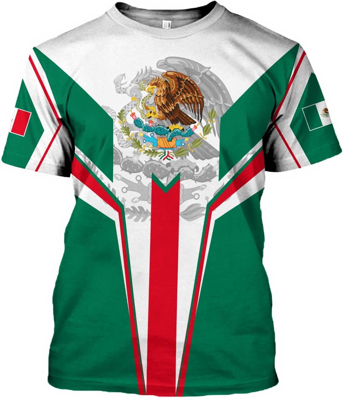 RoyalBro Personalized Mexico Shirt, Camisas de Mexico Customized Mexican Shirts Mexican Flag Mexico 3D Shirt for Men Women