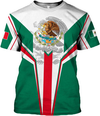 RoyalBro Personalized Mexico Shirt, Camisas de Mexico Customized Mexican Shirts Mexican Flag Mexico 3D Shirt for Men Women