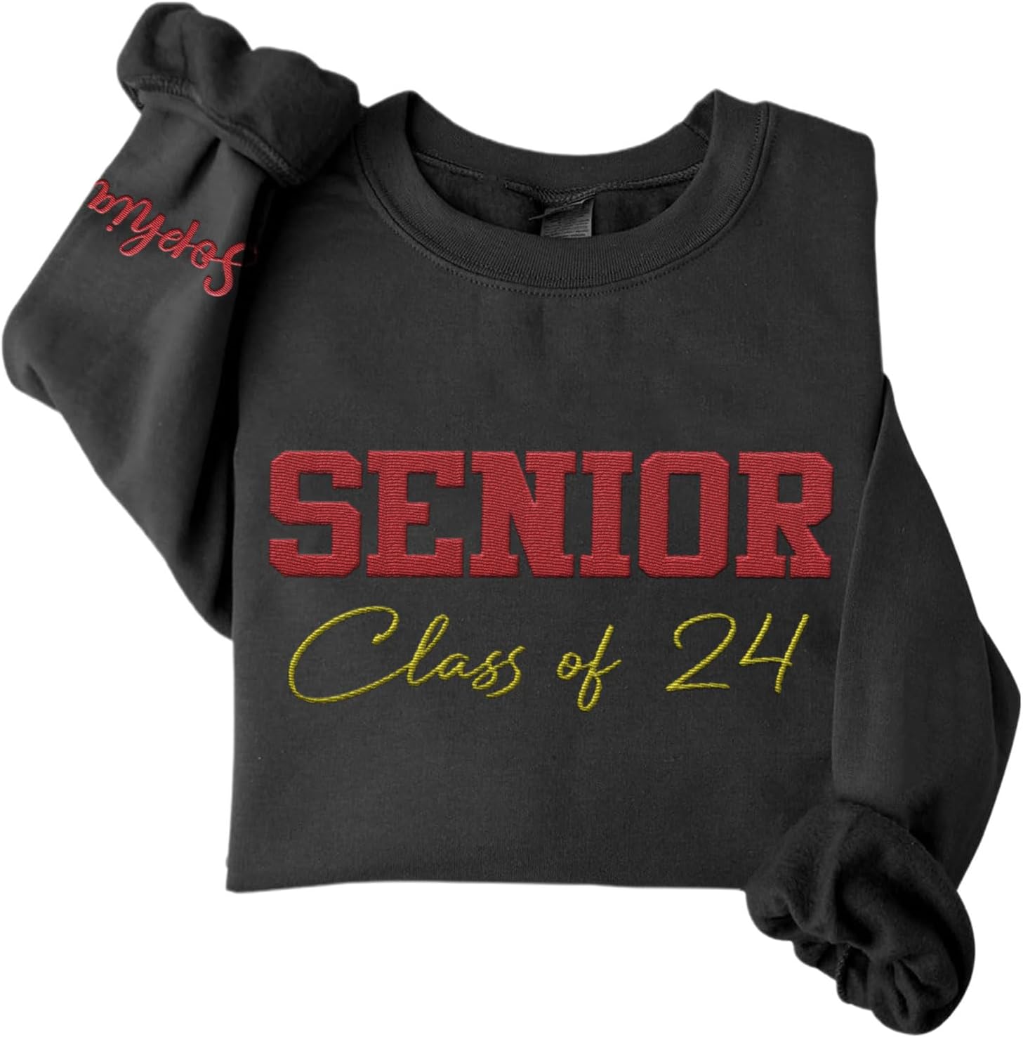 MAPrints Personalized Senior 2024 Embroidered Sweatshirt, Graduation 2024 Class Of 2024 Senior Class Of 2024 Graduation Shirt