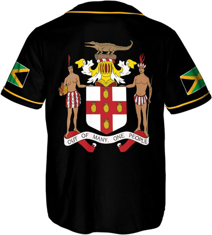 Leprints Personalized Jamaica Baseball Jersey Shirt, Custom Team Name Jamaican Baseball Jersey for Men, Women
