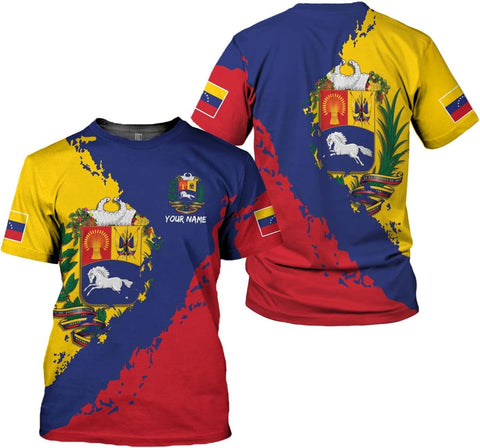 Personalized Name Venezuela Shirt, Flag Venezuelan Pride Roots T-Shirt, Sweatshirt, Zip Hoodies Gift for Men and Women