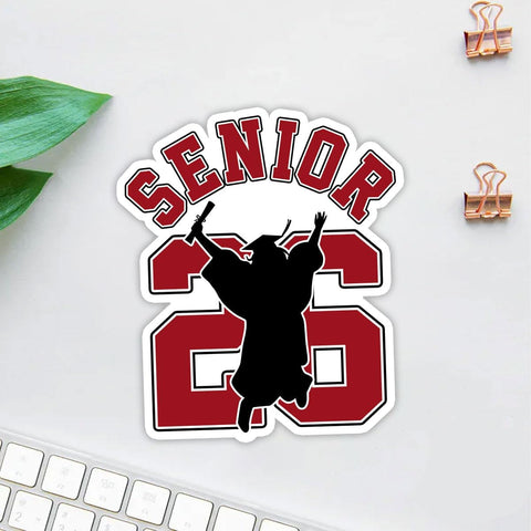 Senior 2026 Graduation Sticker – Class of 2026 3 inches Vinyl Decal Waterproof for Laptop, Water Bottle, Notebook, Car, Scrapbook – High School College Grad Gift for Students