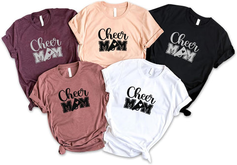 Personalized Embroidered Cheer Mom Sweatshirt Custom Proud Cheerleader Mom Embroidery Sweatshirt Gift for Cheerleader Mother (Cotton, CM 7), Small-5X-Large