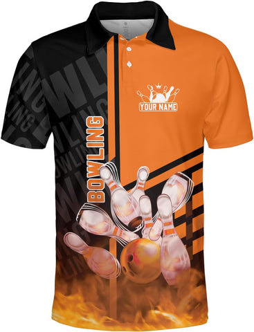 Custom Bowling Polo Shirt Personalized 3D Team Name Bowling Shirts for Men Women Jersey Unisex Bowler Short Sleeve Gift Tee