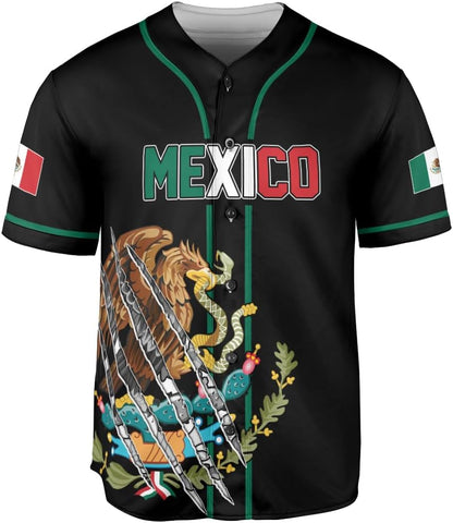 RoyalBro Personalized Mexico Baseball Jersey, Mexican Jersey for Men & Women, Mexican Flag Jersey, Mexico Shirt Camisa