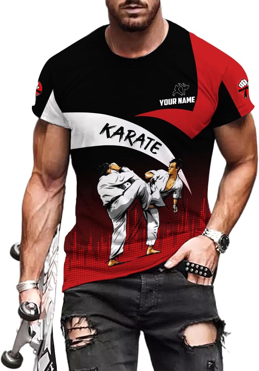 Personalized Karate 3D Tshirt Cool Karate Gift for Boys Girls Karate Lovers T-Shirt Karate Shirts Uniform S-5XL (HD289)