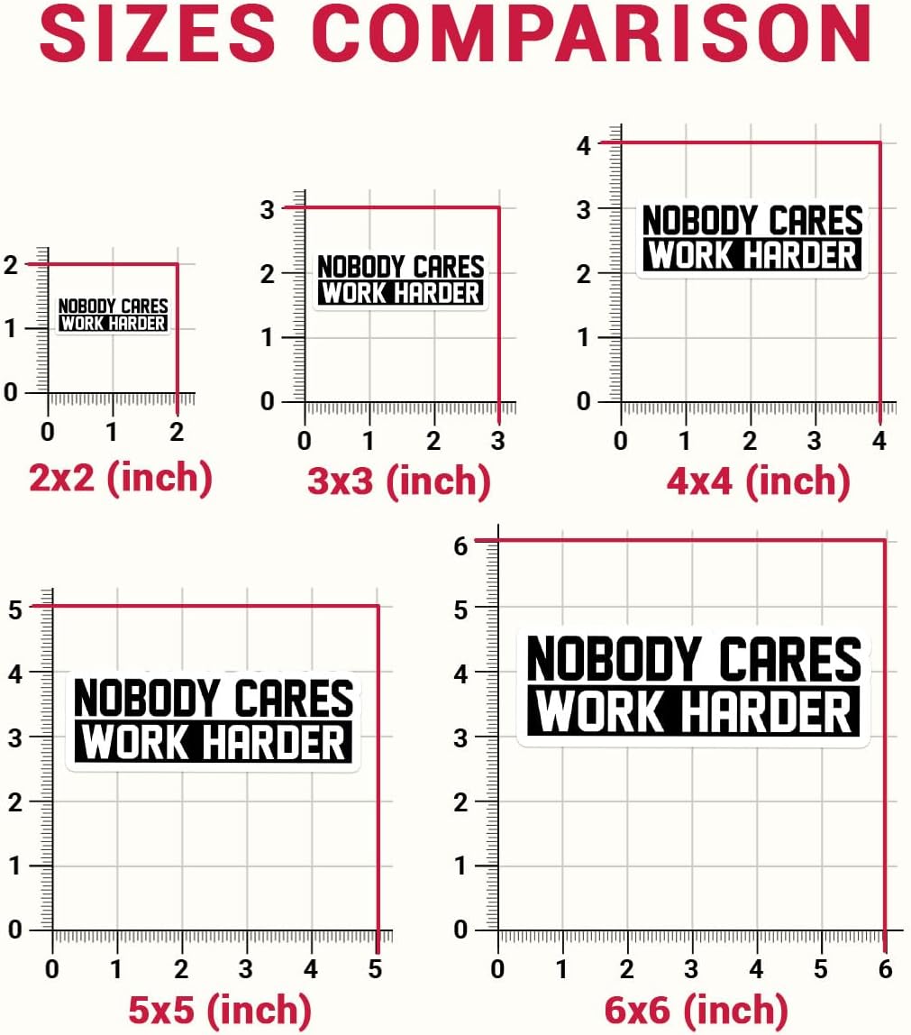 3 Pcs Nobody Cares Work Harder Sticker, Workout Gym Motivational Adulting is Hard Stickers, Sarcastic Work Stickers - Vinyl Stickers for Water Bottles Laptop Phone Car Window Helmet 3 Inches