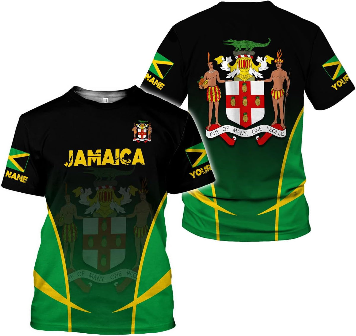 MoonArt Personalized Jamaica Shirt Custom Jamaica Flag Lion Hoodie for Men and Women, Jamaican Pride T-Shirt, Jamaicana