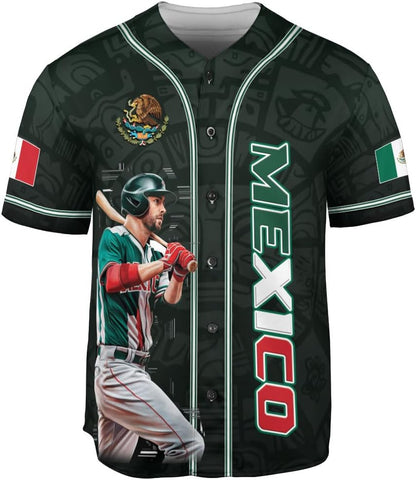 Mostprints Personalized Mexico Baseball Jerseys Mexican Eagle & Flag Shirt for Teams, Mexico Shirts for Men & Women Size S-5XL1