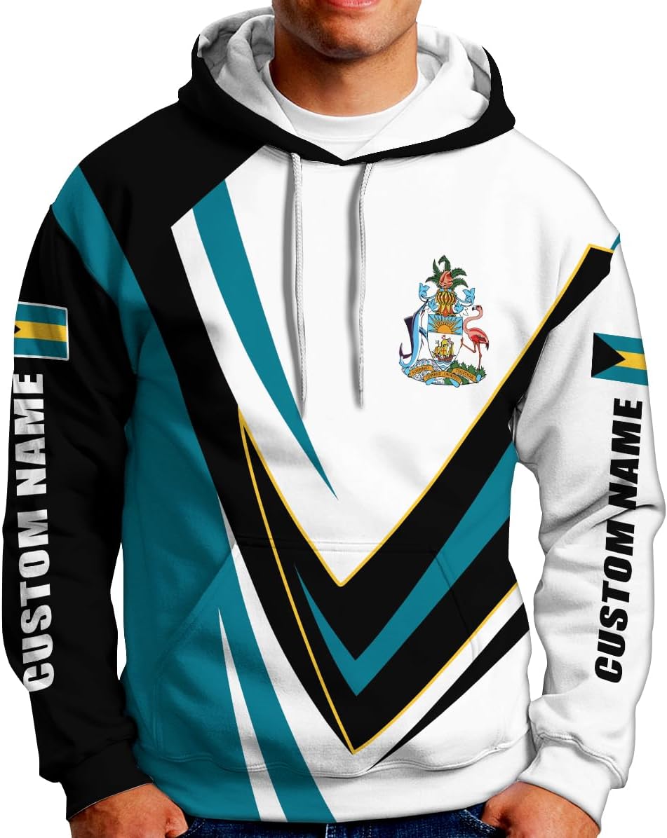 Personalized Bahamas Shirt 3D Custom Bahamas Flag Shirt for Men and Women Bahamas Pride Shirt