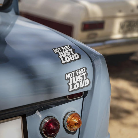 (3Pcs) Not Fast Just Loud Sticker, Not Fast Just Loud Decal Vinyl Sticker Auto, Vinyl Decal Sticker for Vehicle Truck, Sticker Die-Cut Waterproof for Water Bottle, Truck, Car, Helmet Decal 5"