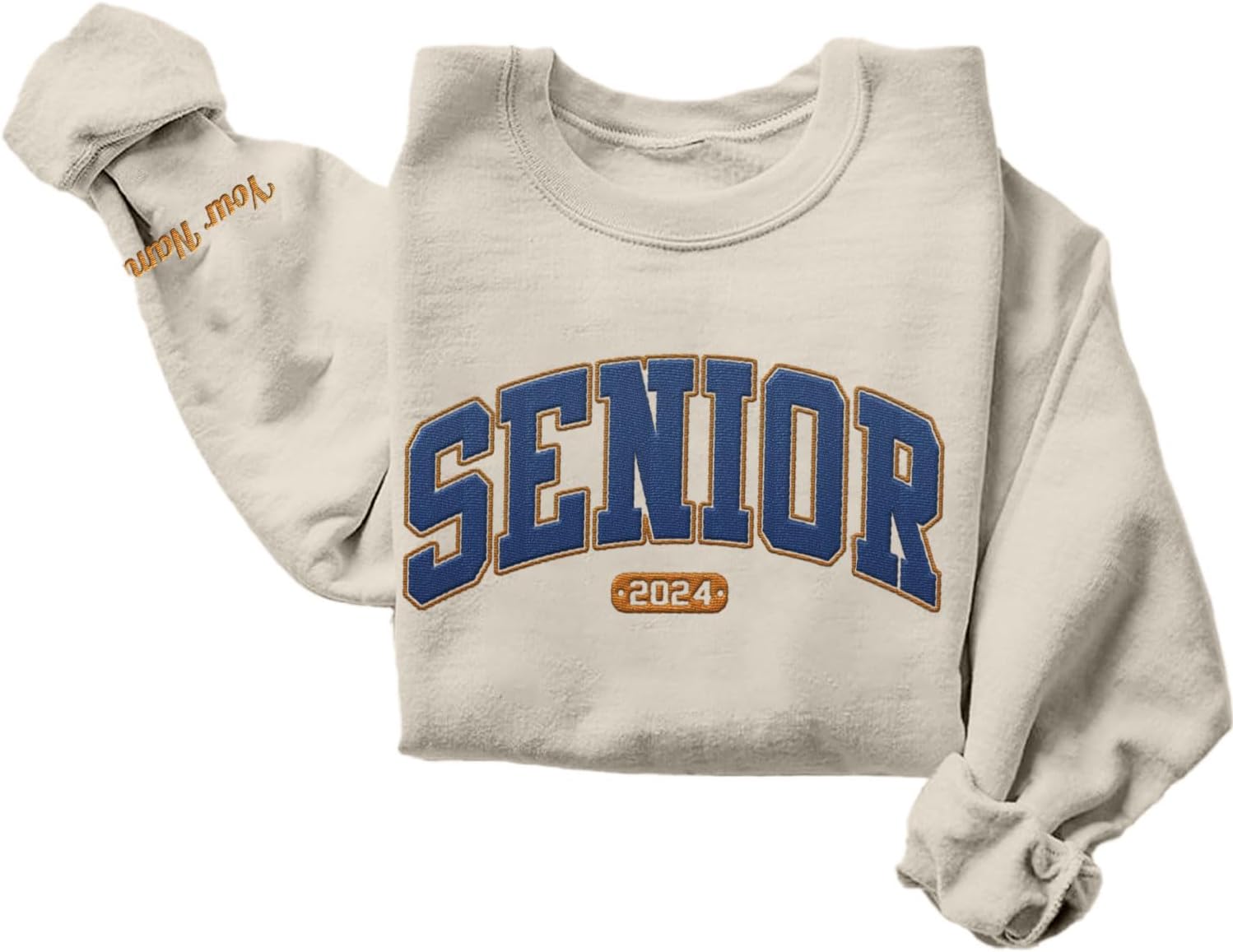 MAPrints Personalized Senior 2024 Embroidered Sweatshirt, Graduation 2024 Class Of 2024 Senior Class Of 2024 Graduation Shirt
