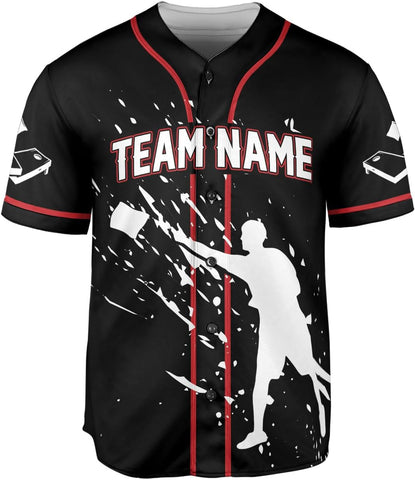 Royal Fight Personalized Cornhole Baseball Jersey Cornhole Toss Like A Boss Baseball Shirts Funny Cornhole Jerseys Men Women