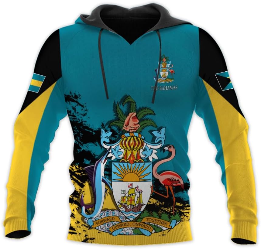 Personalized Bahamas Shirt 3D Custom Bahamas Flag Shirt for Men and Women Bahamas Pride Shirt