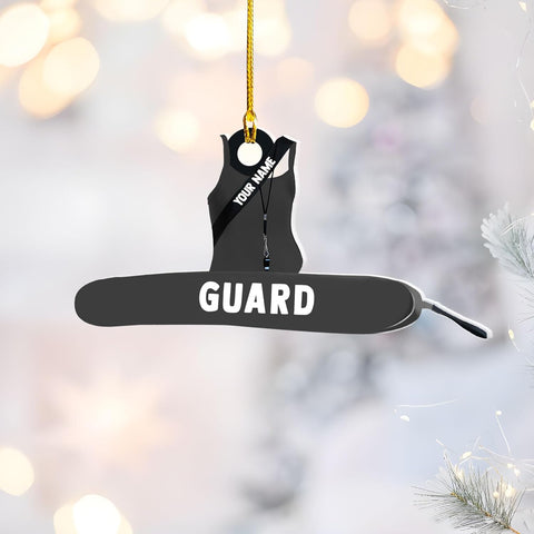 Personalized Lifeguard Ornament, Lifeguard Gift Christmas 2024 Life Guard Ornament Lifesaver Ornament, Lifeguard Gift Ideas for Women Girl Kids, Officially Licensed Hot Lifeguard (Style 10)