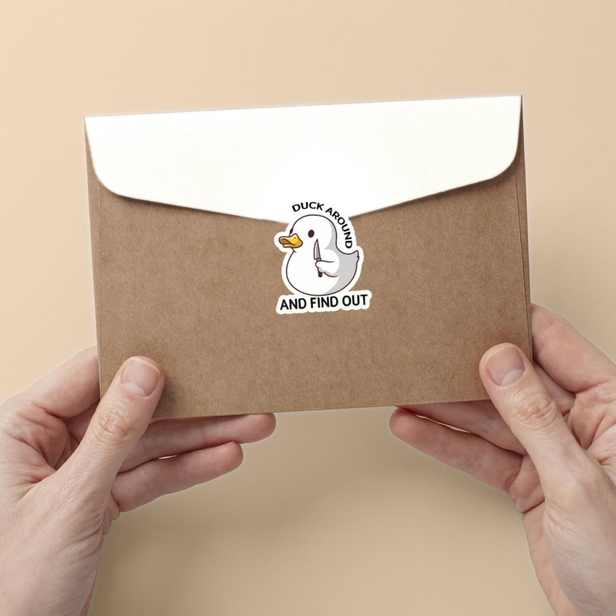 3 Pcs Duck Around and Find Out Sticker, Duck with Knife Sticker, Cute Duck Fuck Around and Find Out FAFO Sticker- Vinyl Sticker 3 Inches for Water Bottles Laptop Phone Car Window Helmet