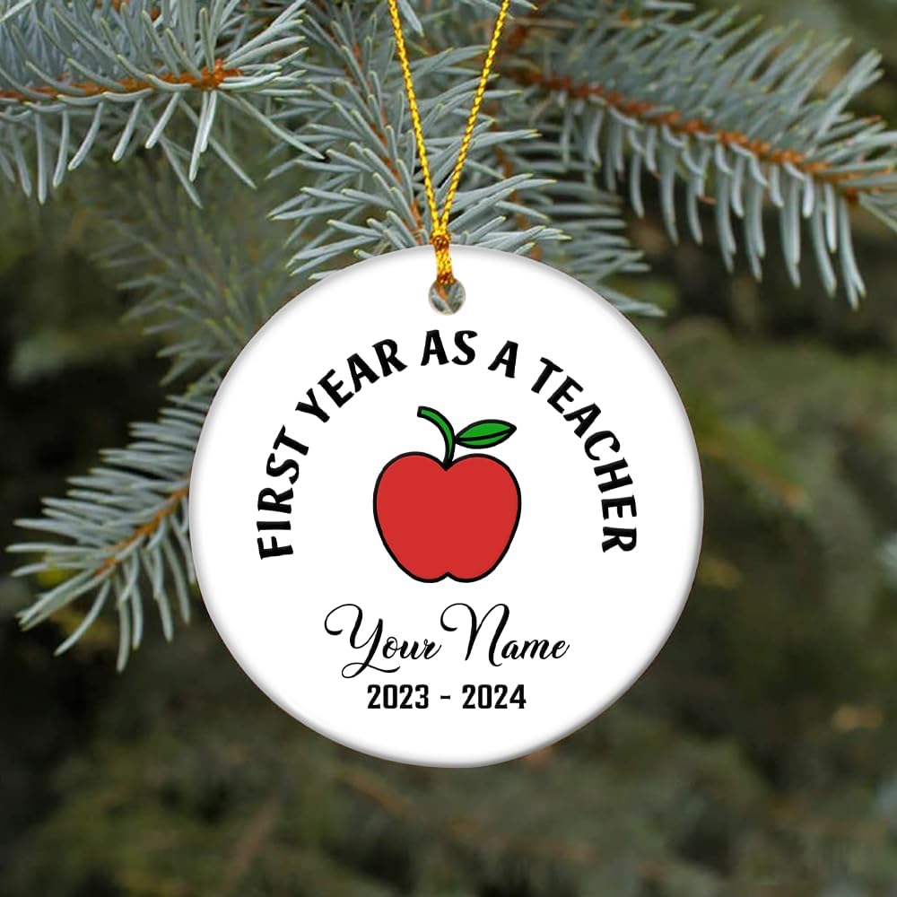 MAPrints Teacher Ceramic Ornaments Christmas 2024, Teacher Appreciation Gifts for Women, Teacher Ceramic Ornaments, Thank You Appreciation Ornaments, Keepsake Gifts for Teacher (TC 6)