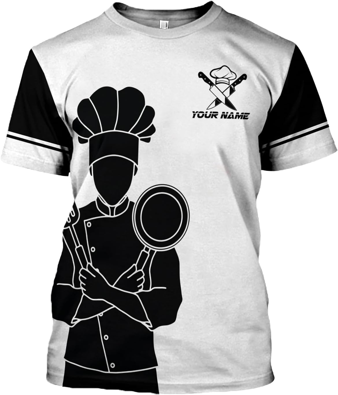 Custom Chef Shirt Chef Shirts for Men Gifts for Master Chef Lovers Custom Chef T Shirts for Men Funny 3D Chef Shirts for Men